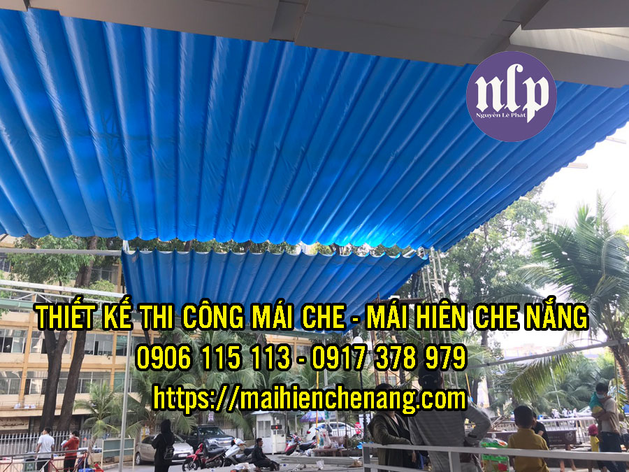 công trình của chúng tôi tại Bình Phước. Lắp đặt mái hiên di động đẹp trên địa bàn Tỉnh Bình Phước. công trình mái xếp.
