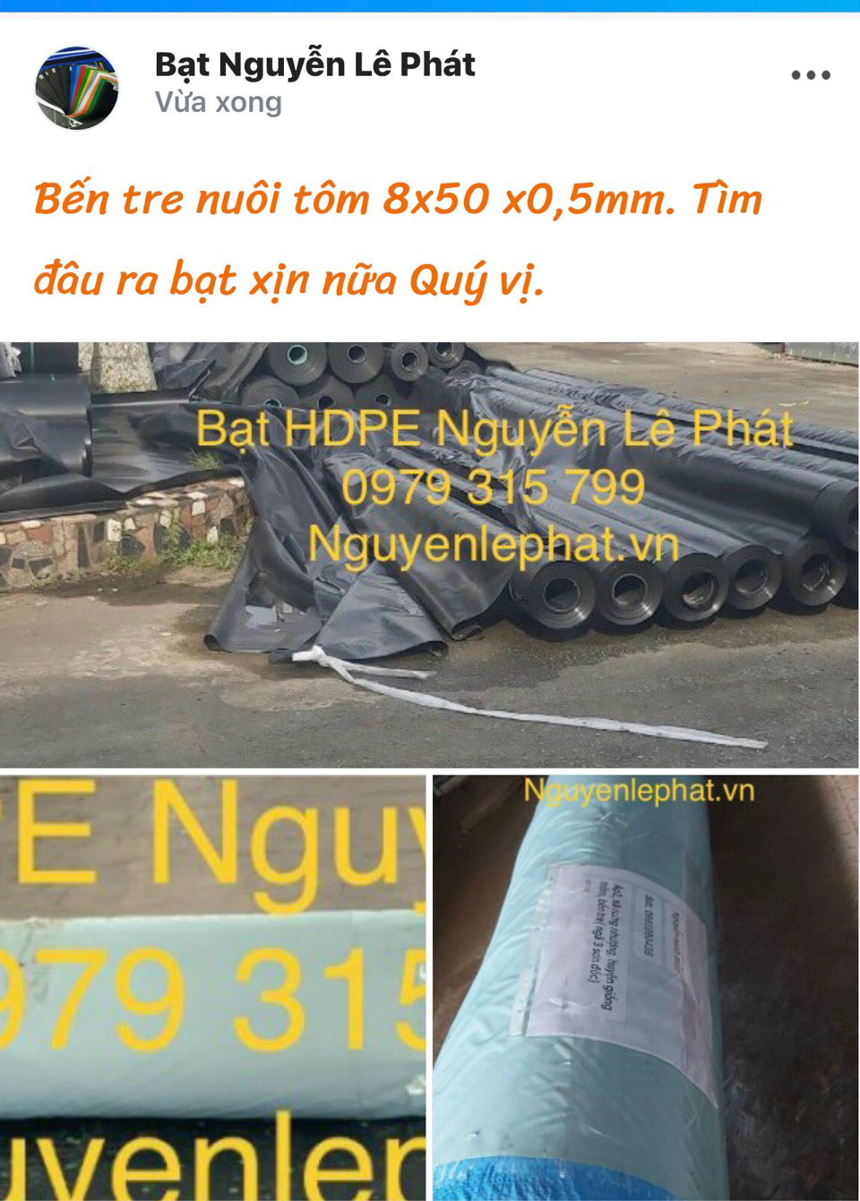 Giá Bạt Nhựa HDPE Lót Hồ Tôm Bao Nhiêu 1m2