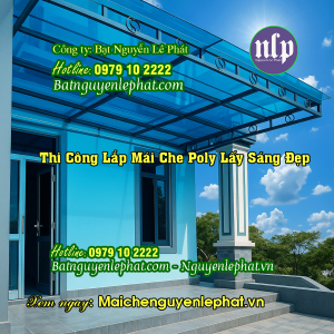Mái tôn, mái che poly cố định lấy sáng